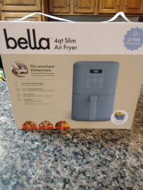 Bella 4qt Slim Air Fryer Surf ( Light Blue) new in box